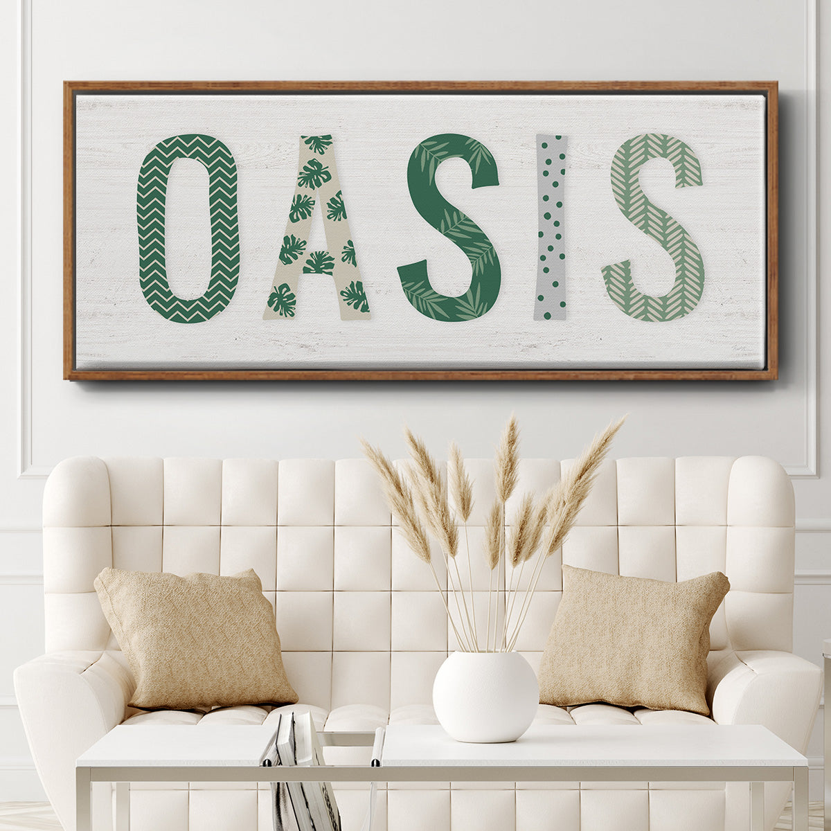 Oasis Cabana - Floater Framed Canvas Print