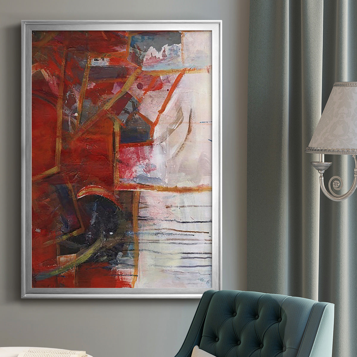 City Life IV - Modern Framed Canvas Print