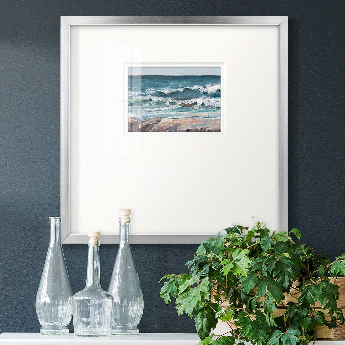 Ocean Breakers II Premium Framed Print Double Matboard