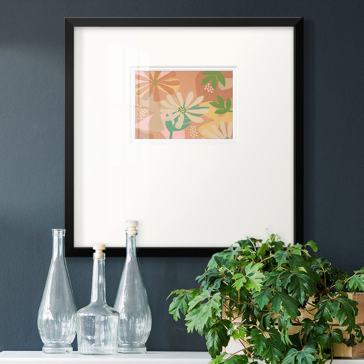 Neutral Blooms III Premium Framed Print Double Matboard