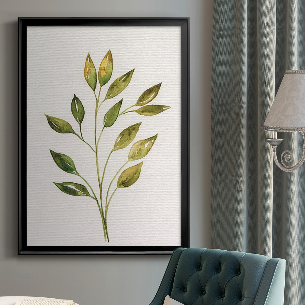 Single Twig II - Modern Framed Canvas Print