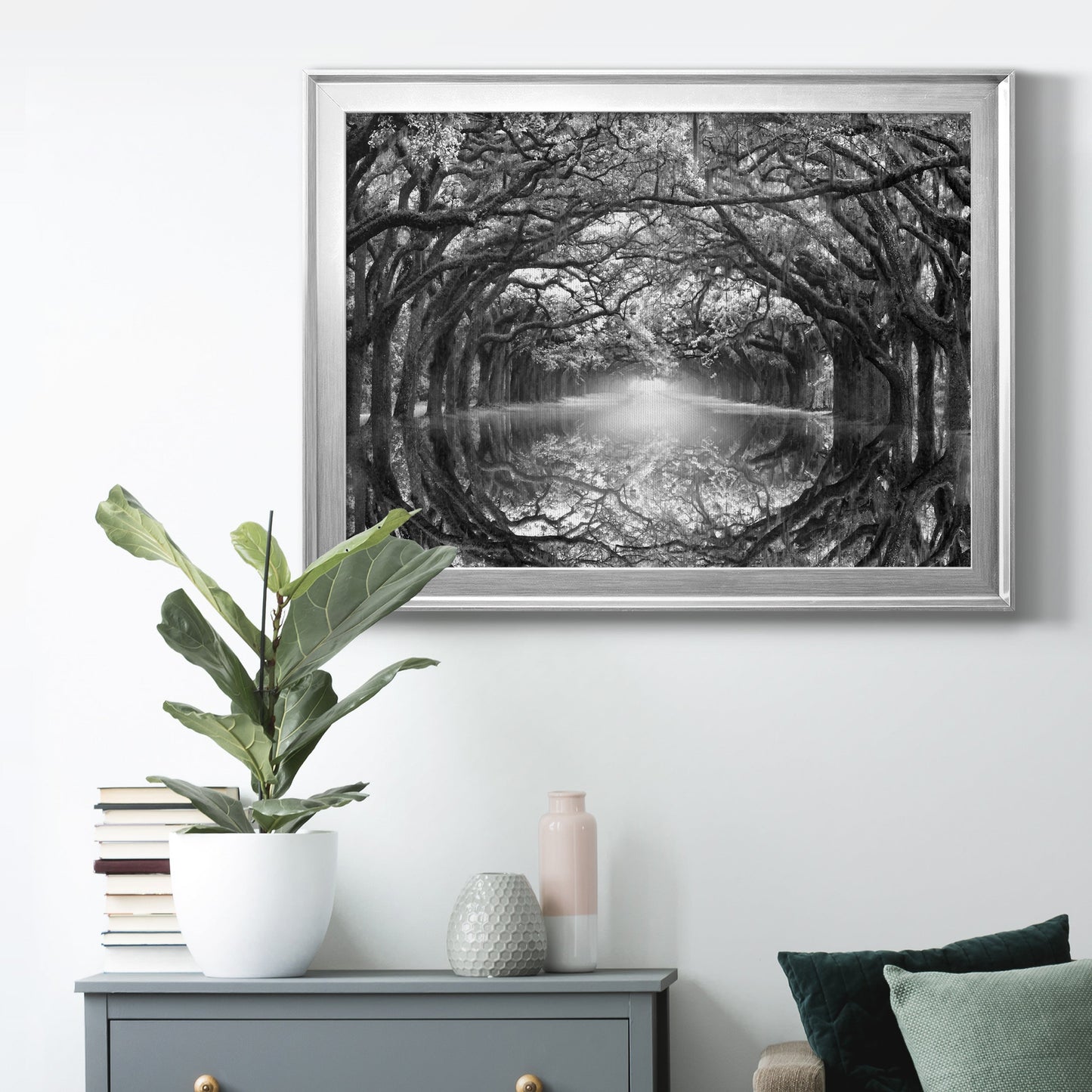 Oak Alley Reflection Premium Classic Framed Canvas - Ready to Hang