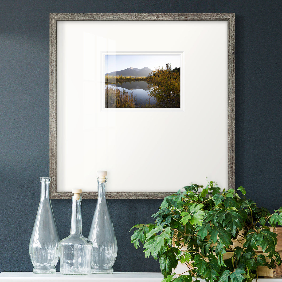 Low Light on Vermillion Premium Framed Print Double Matboard