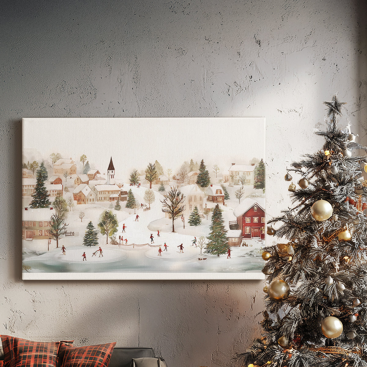 Frostlit Icicles Serenade - Canvas Art Print