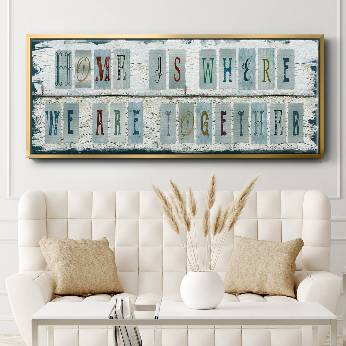 We Are Together - Floater Framed Canvas Print