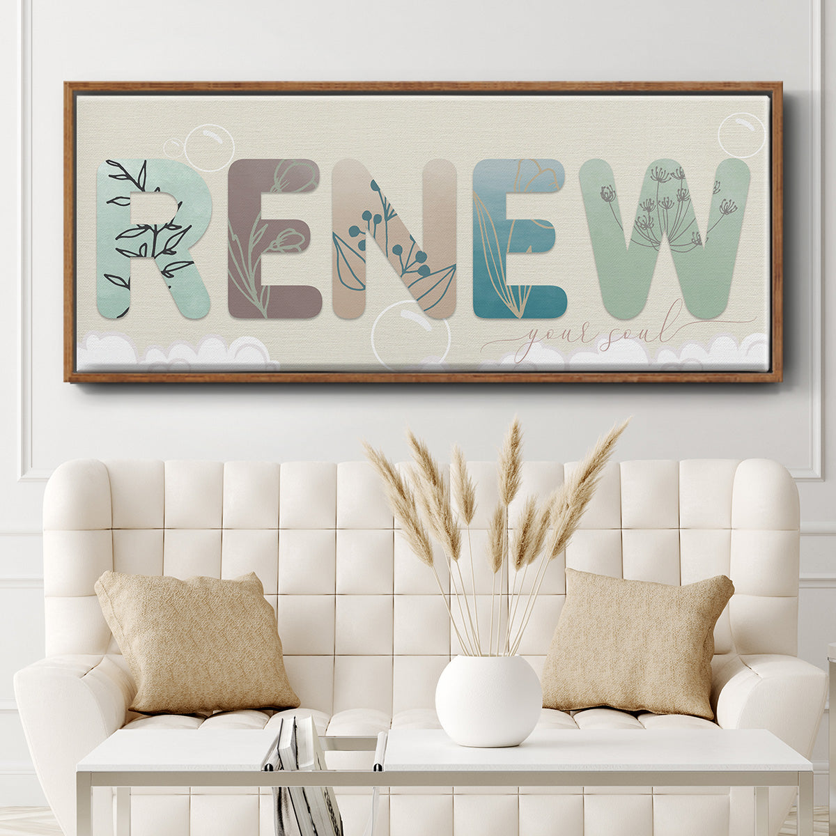 Renew Your Soul - Floater Framed Canvas Print