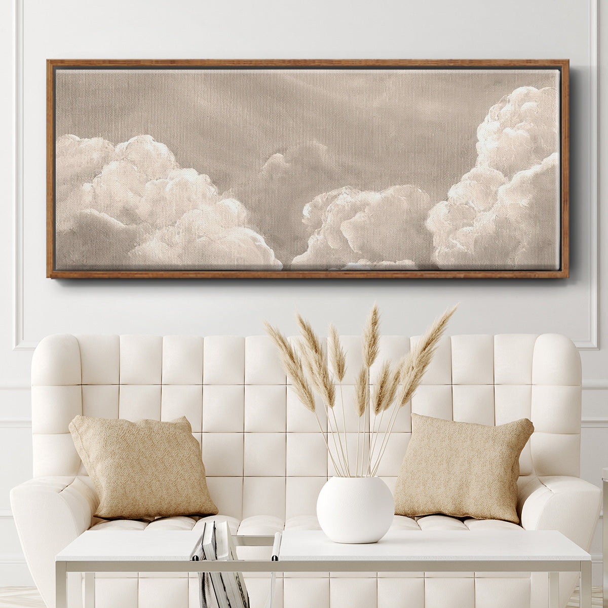 Painted Clouds II - Floater Framed Canvas Print