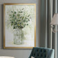 Delicate Greenery II - Modern Framed Canvas Print