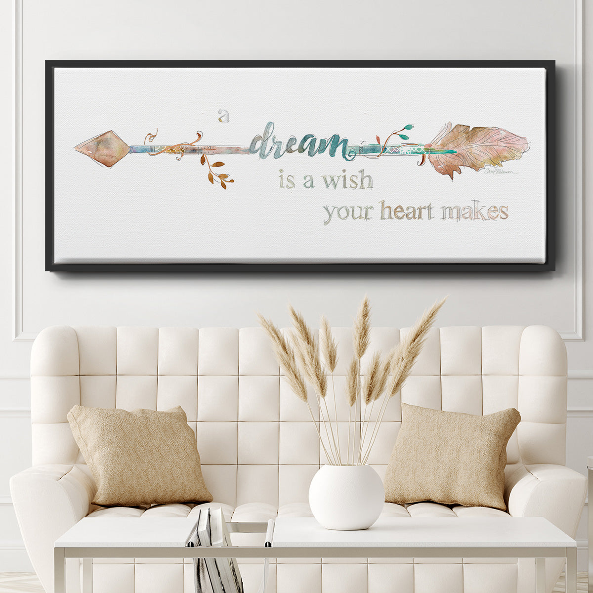 Dream Arrow - Floater Framed Canvas Print