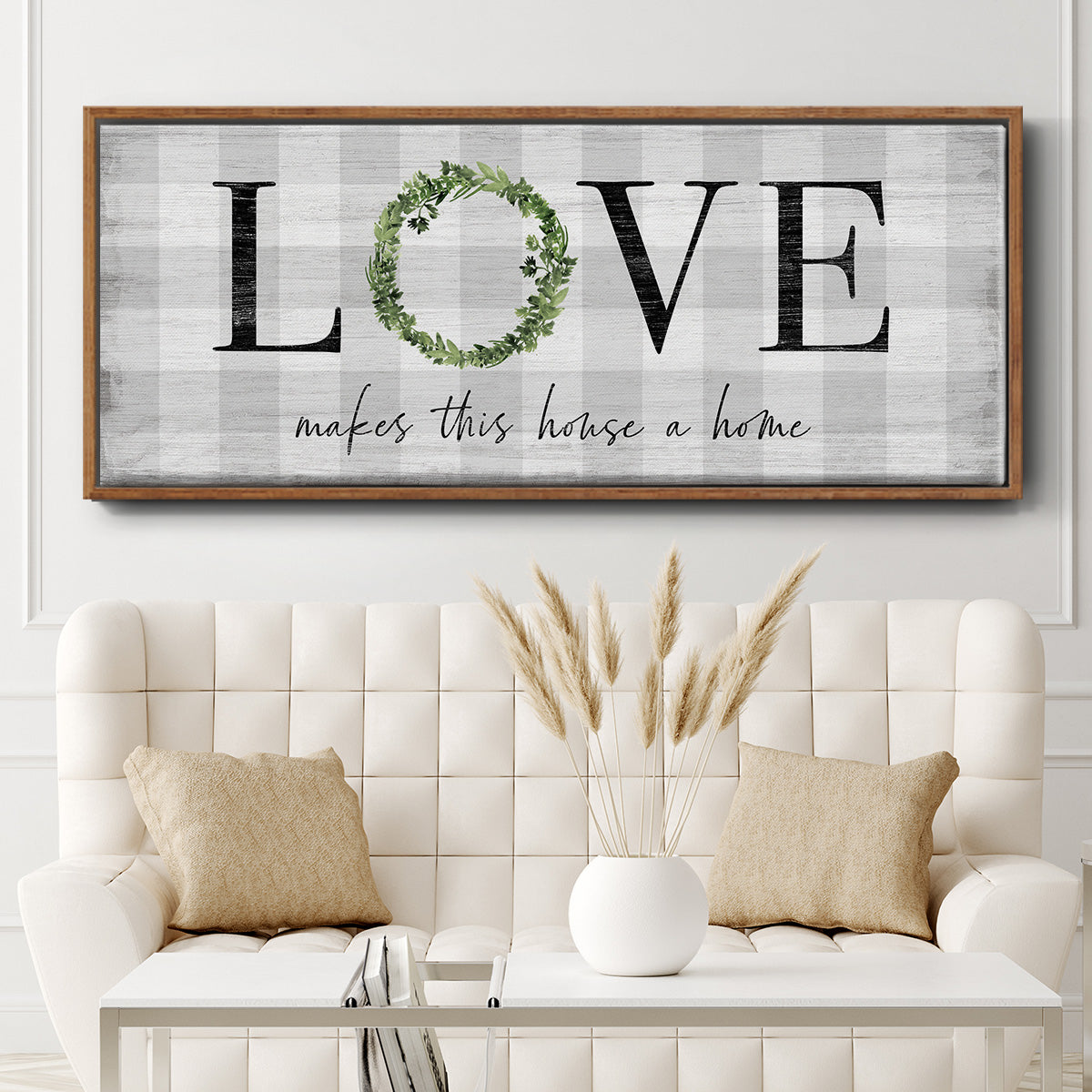 Makes This House A Home - Floater Framed Canvas Print