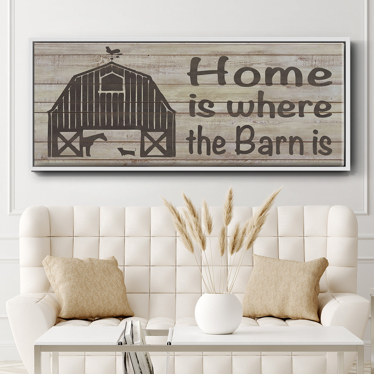 Home & Farm III - Floater Framed Canvas Print