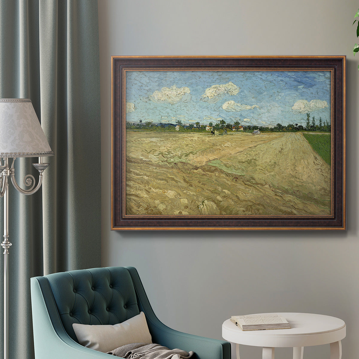 Ploughed Fields - Ornate Framed Canvas Print