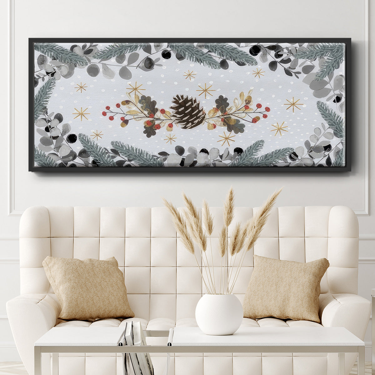 Cozy Christmas Collection D - Floater Framed Canvas Print