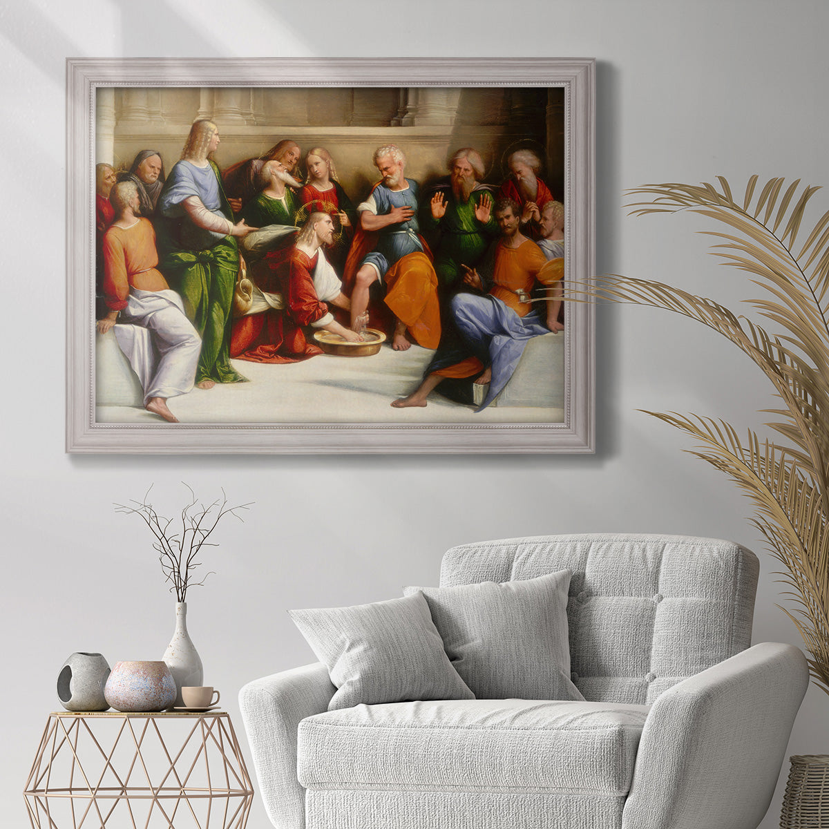 Christ Washing the Disciples' Feet - Ornate Framed Canvas Print