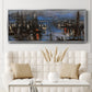 The Port of Le Havre, Night Effect, 1873 - Floater Framed Canvas Print