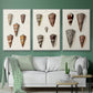 Cone Shell Collection I - Framed Premium Gallery Wrapped Canvas L Frame 3 Piece Set - Ready to Hang