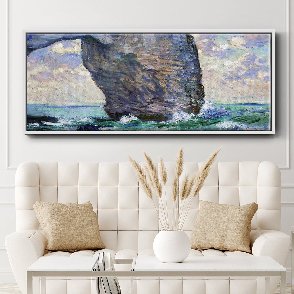 The Manneport, Seen from Below, 1883 - Floater Framed Canvas Print
