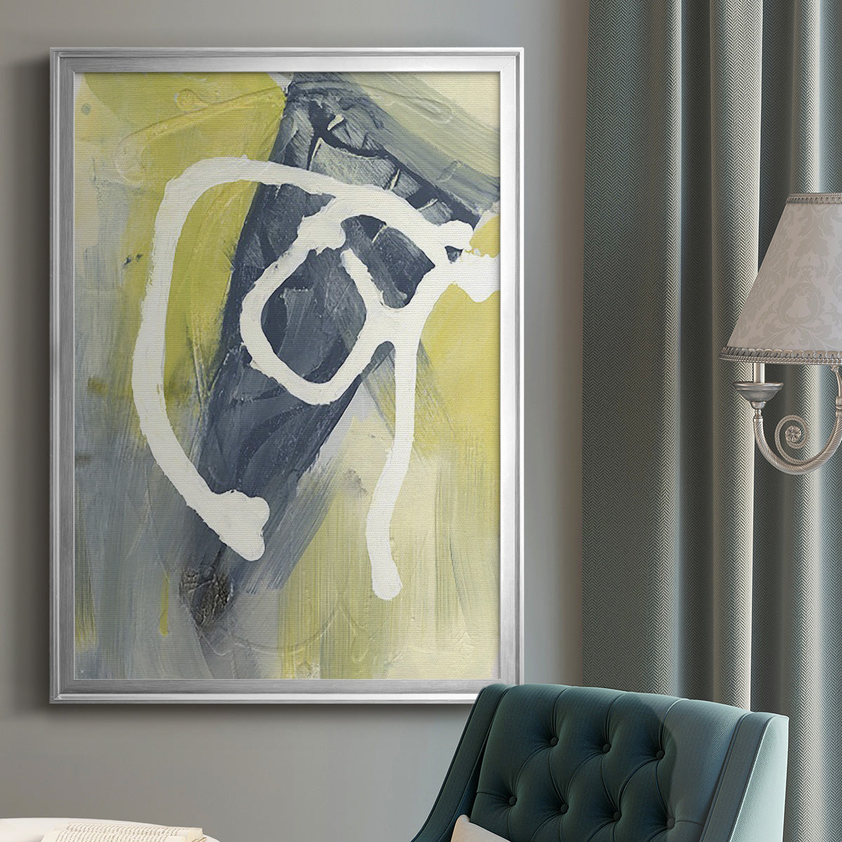 Delightful I - Modern Framed Canvas Print