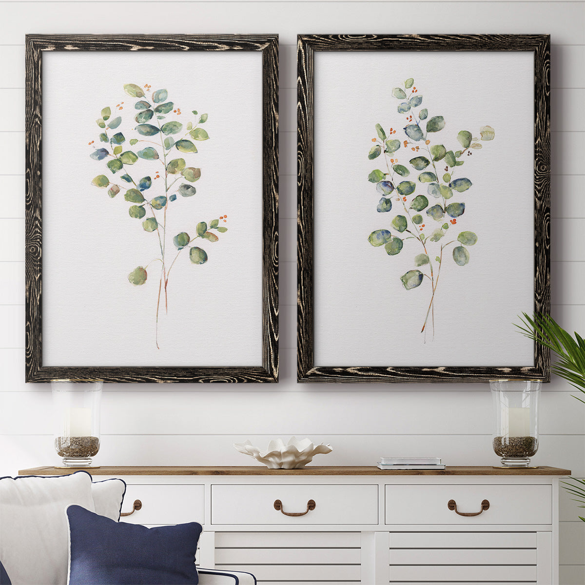 Eucalyptus I   - Premium Framed Canvas 2 Piece Set - Ready to Hang