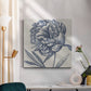 Indigo Floral on Linen II - Canvas Art Print