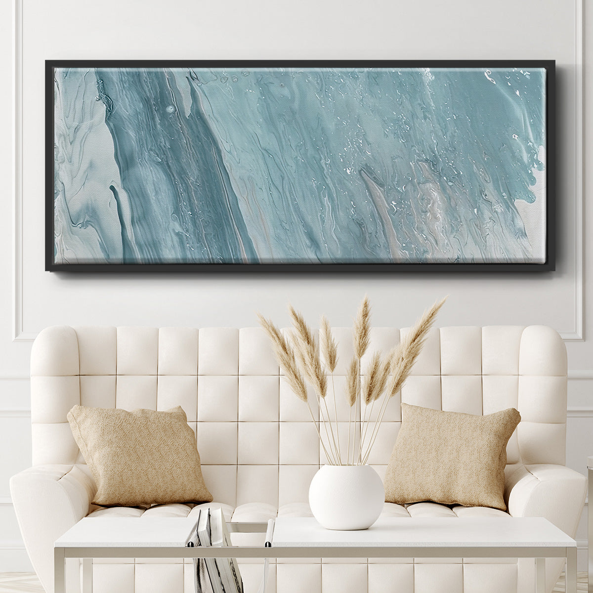 Cirrus I - Floater Framed Canvas Print