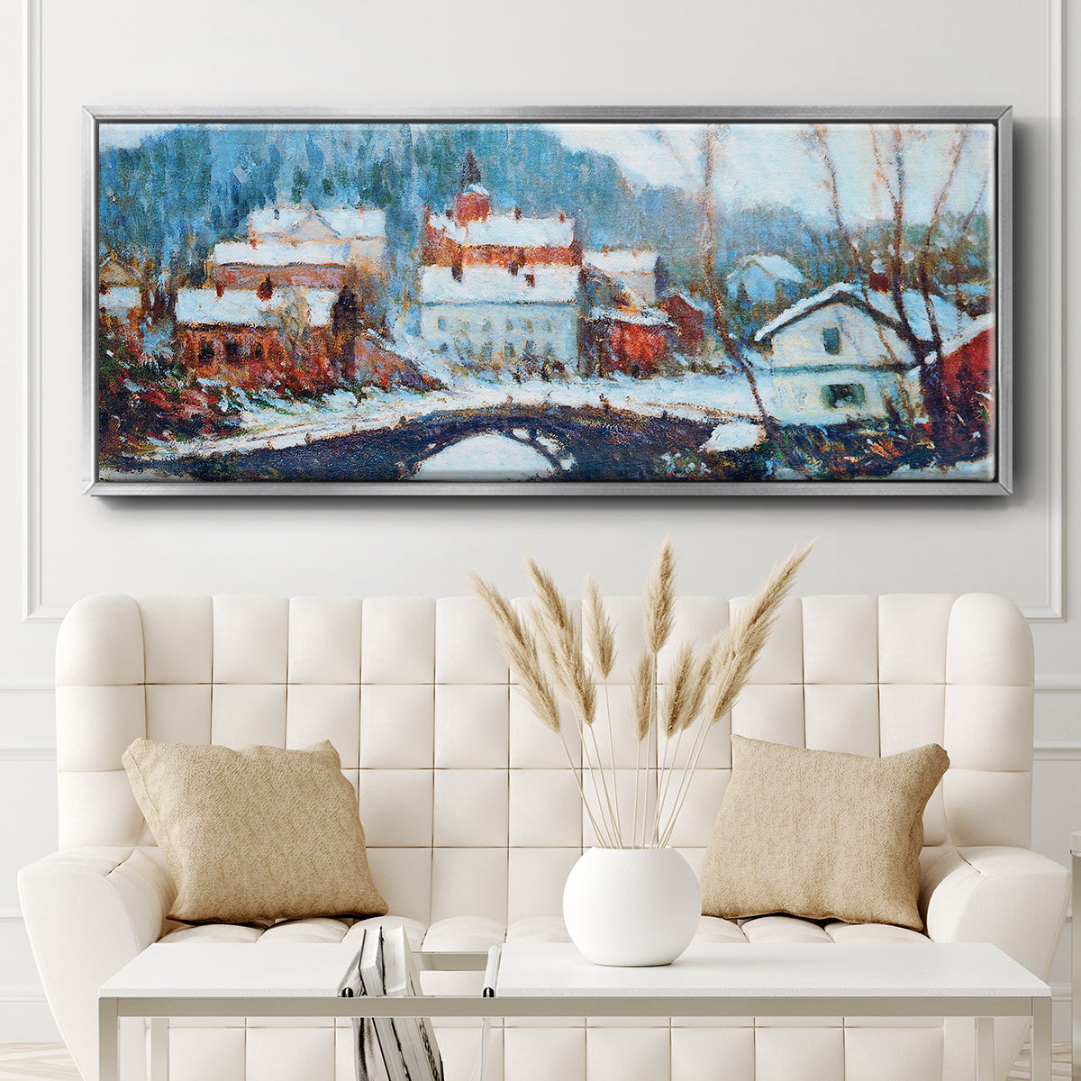 Sandviken, Norway 2, 1895 - Floater Framed Canvas Print