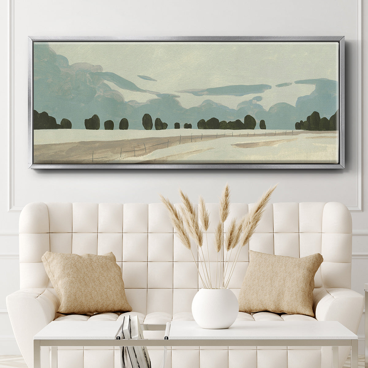 Farmland Study IV - Floater Framed Canvas Print