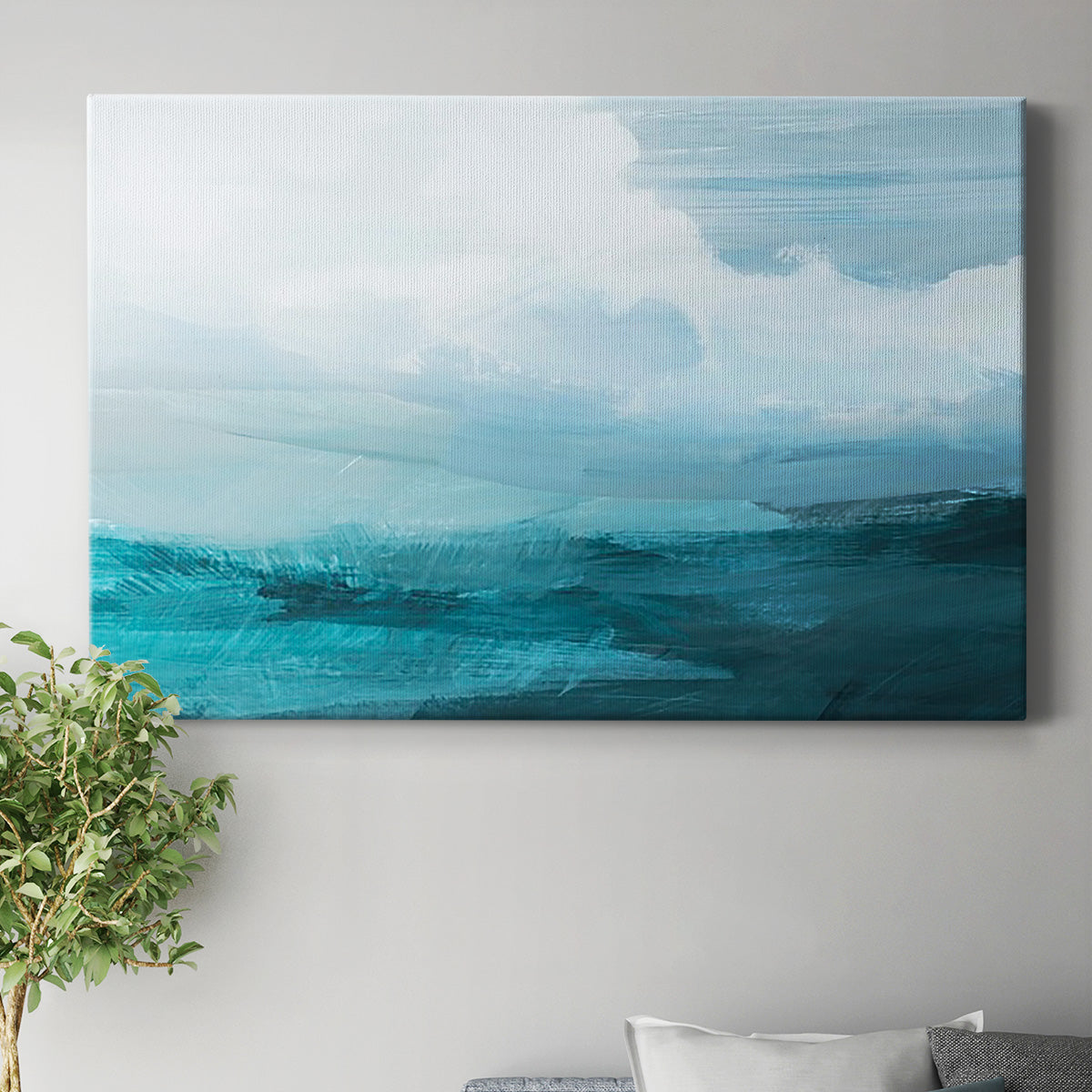 Azure Rising IV Premium Gallery Wrapped Canvas - Ready to Hang