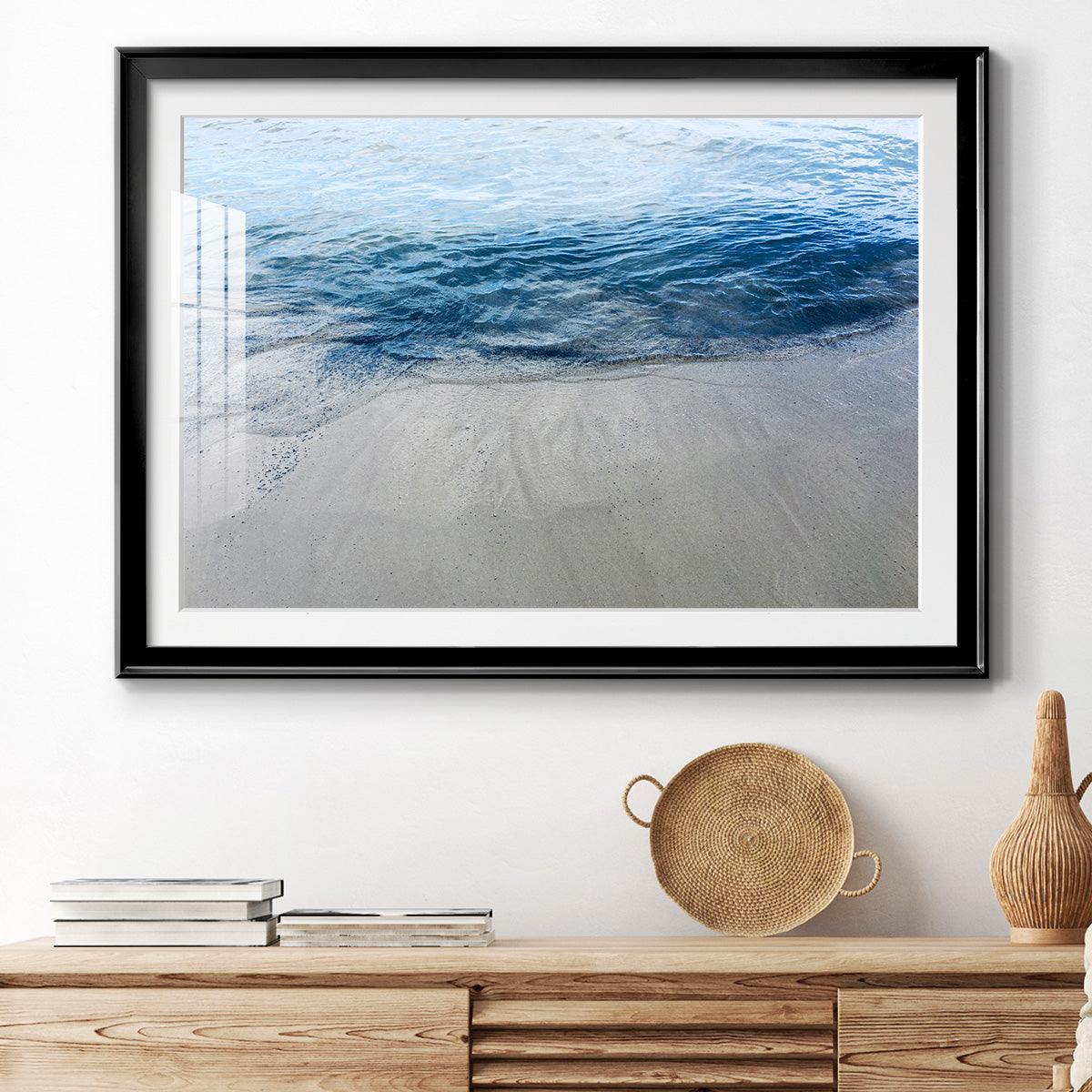 Aegean Blue Water - Modern Framed Art Print