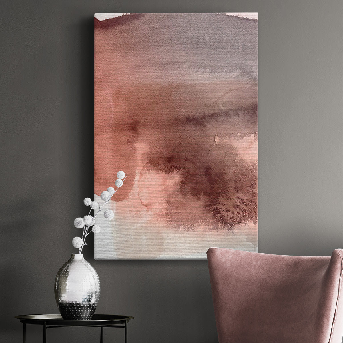 Red Ochre Abstract II - Canvas Art Print