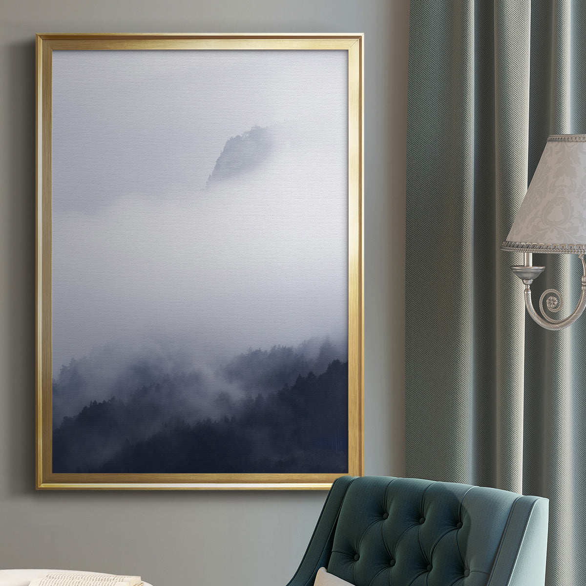 Above the Clouds - Modern Framed Canvas Print