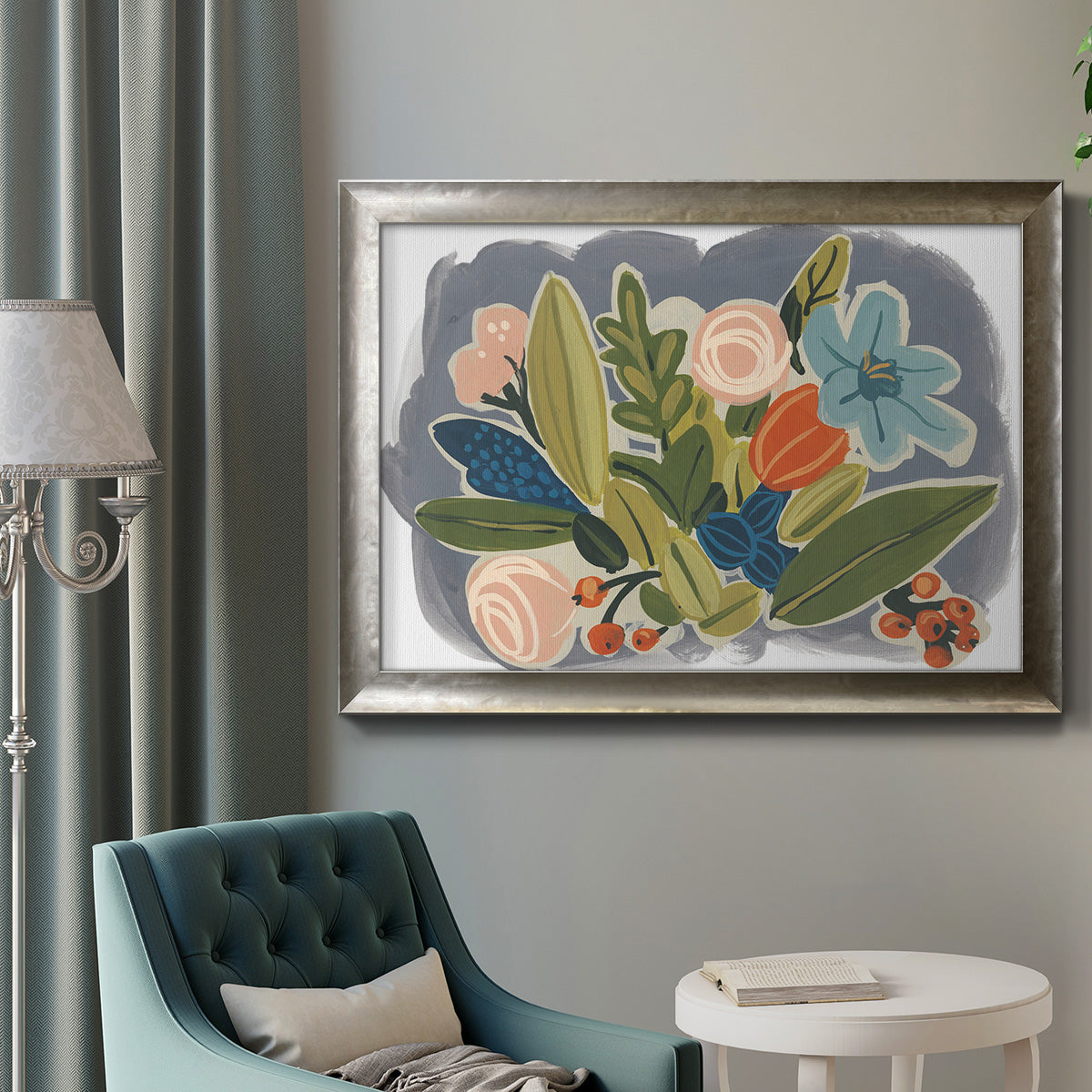 Bright Botany II Premium Framed Canvas- Ready to Hang