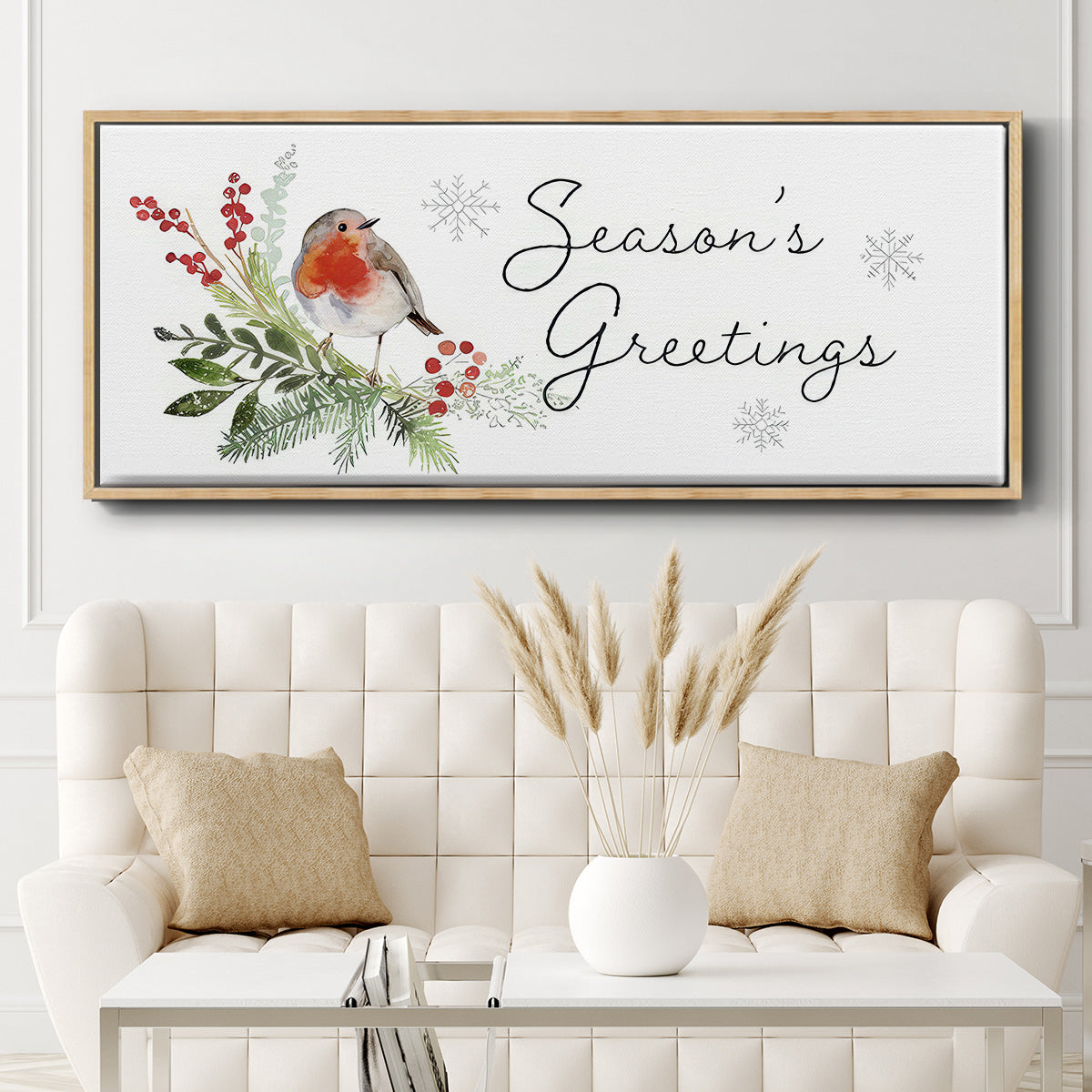 Winter Visitor Collection D - Floater Framed Canvas Print