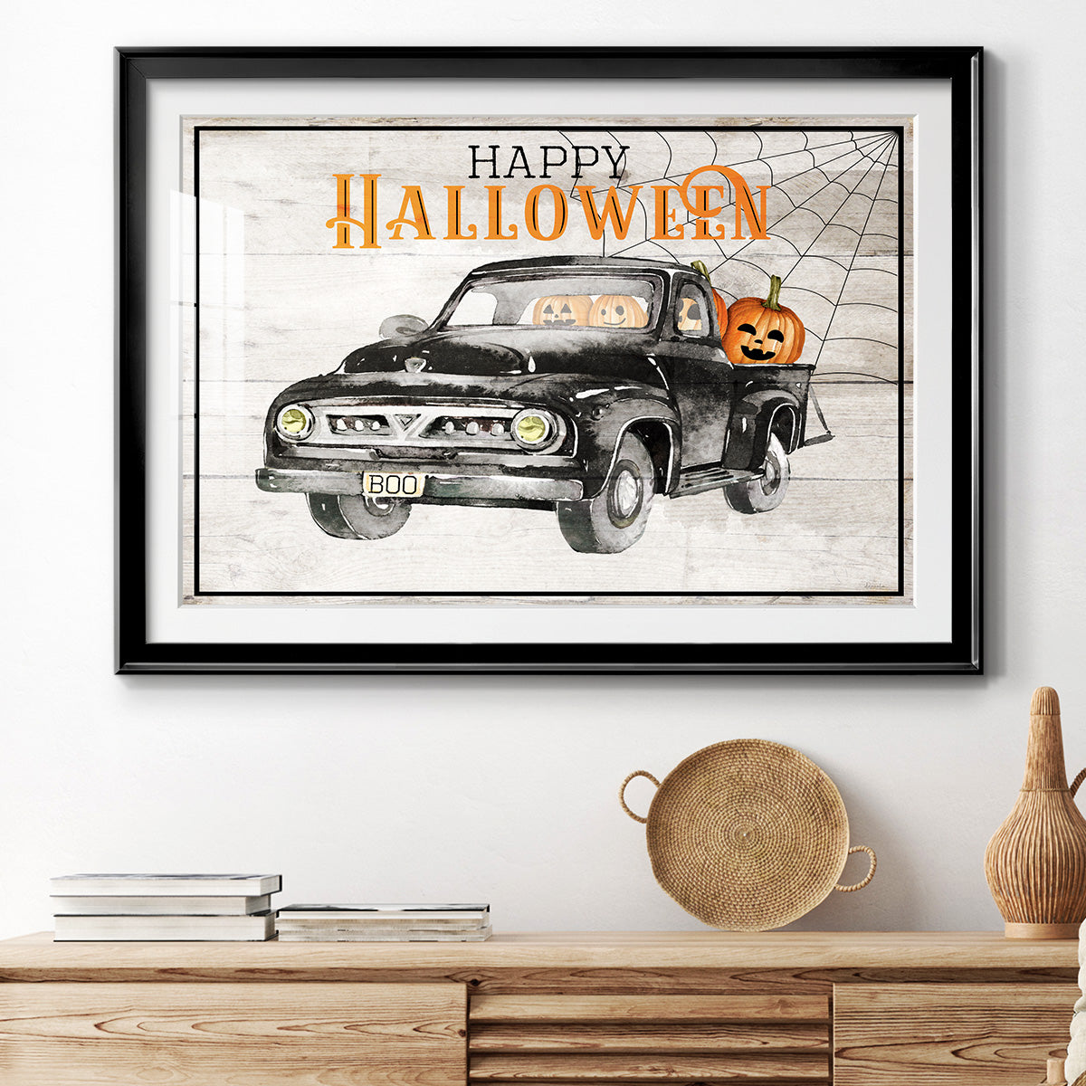 Happy Halloween - Modern Framed Art Print