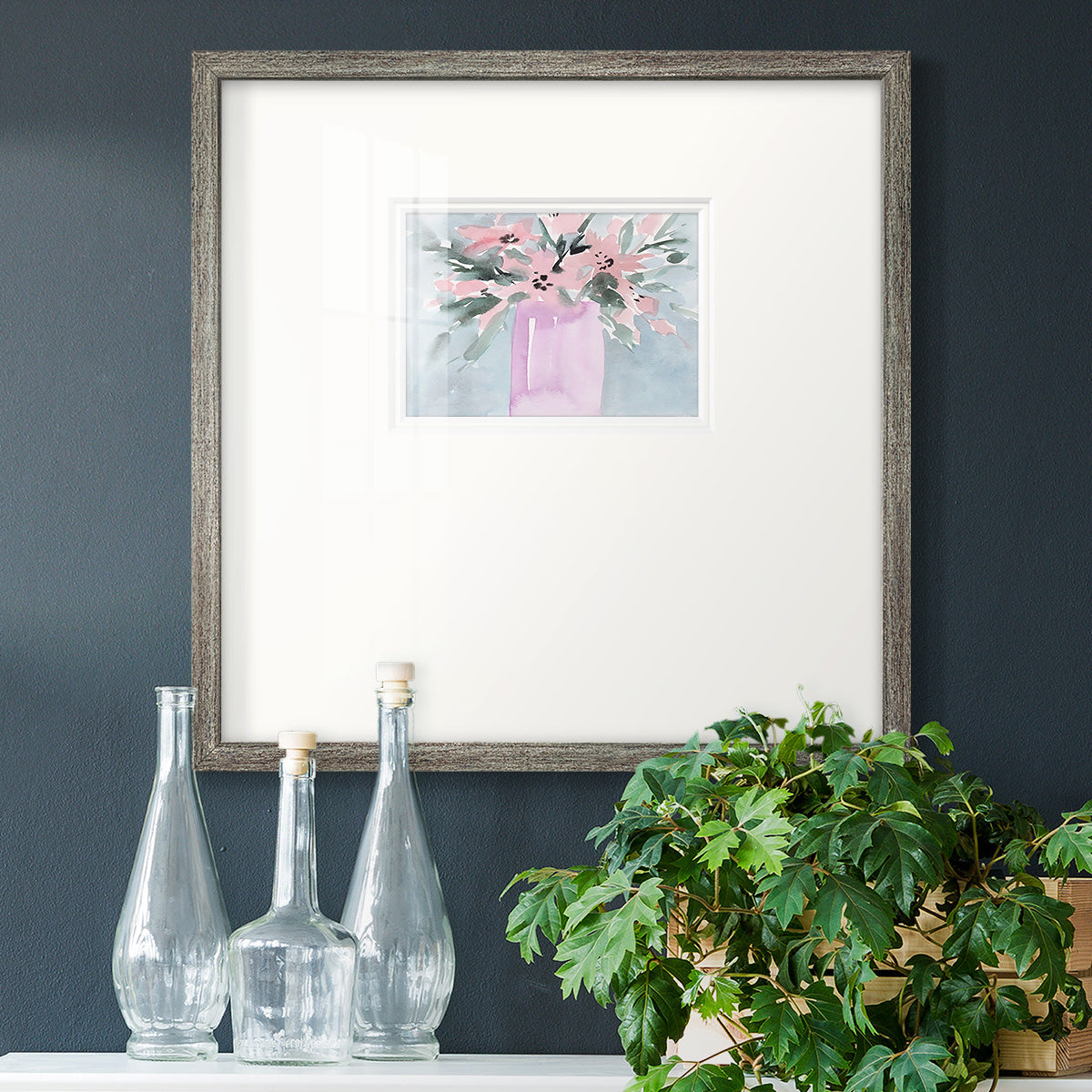 Broken Flowers I Premium Framed Print Double Matboard