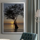 Sunset Silhouette - Modern Framed Canvas Print