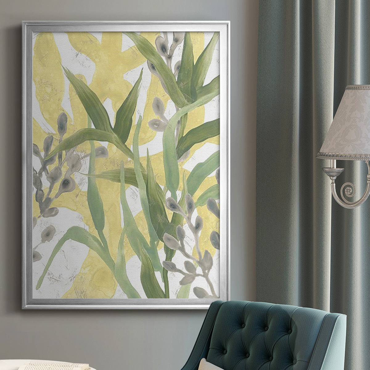 Sea Grass Fresco III - Modern Framed Canvas Print