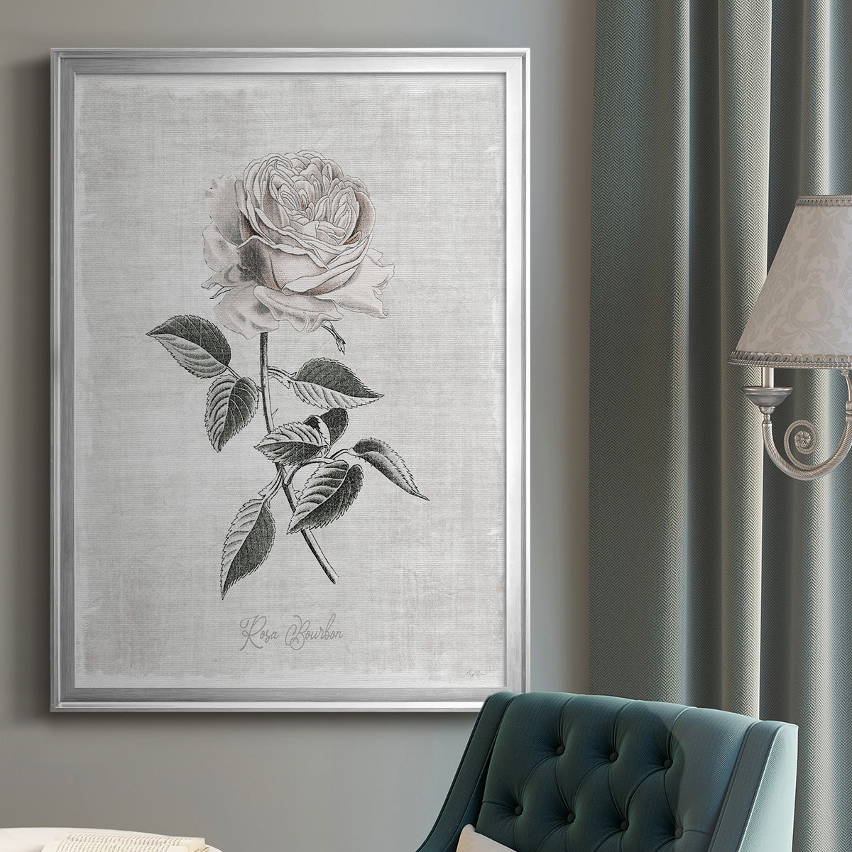 Vintage Botanical I - Modern Framed Canvas Print