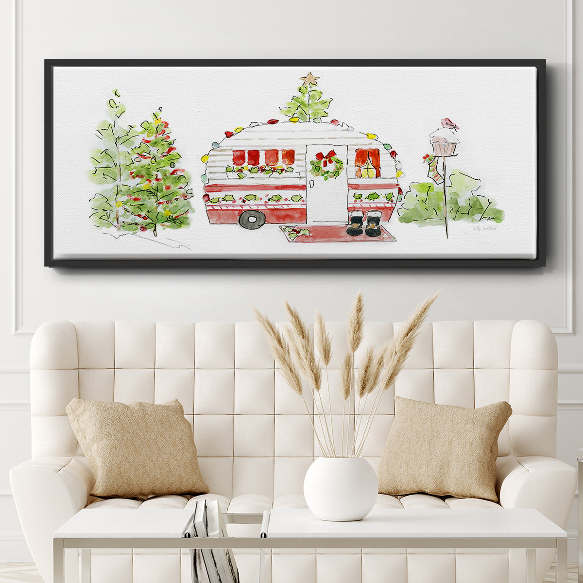 Holiday Camper II - Floater Framed Canvas Print