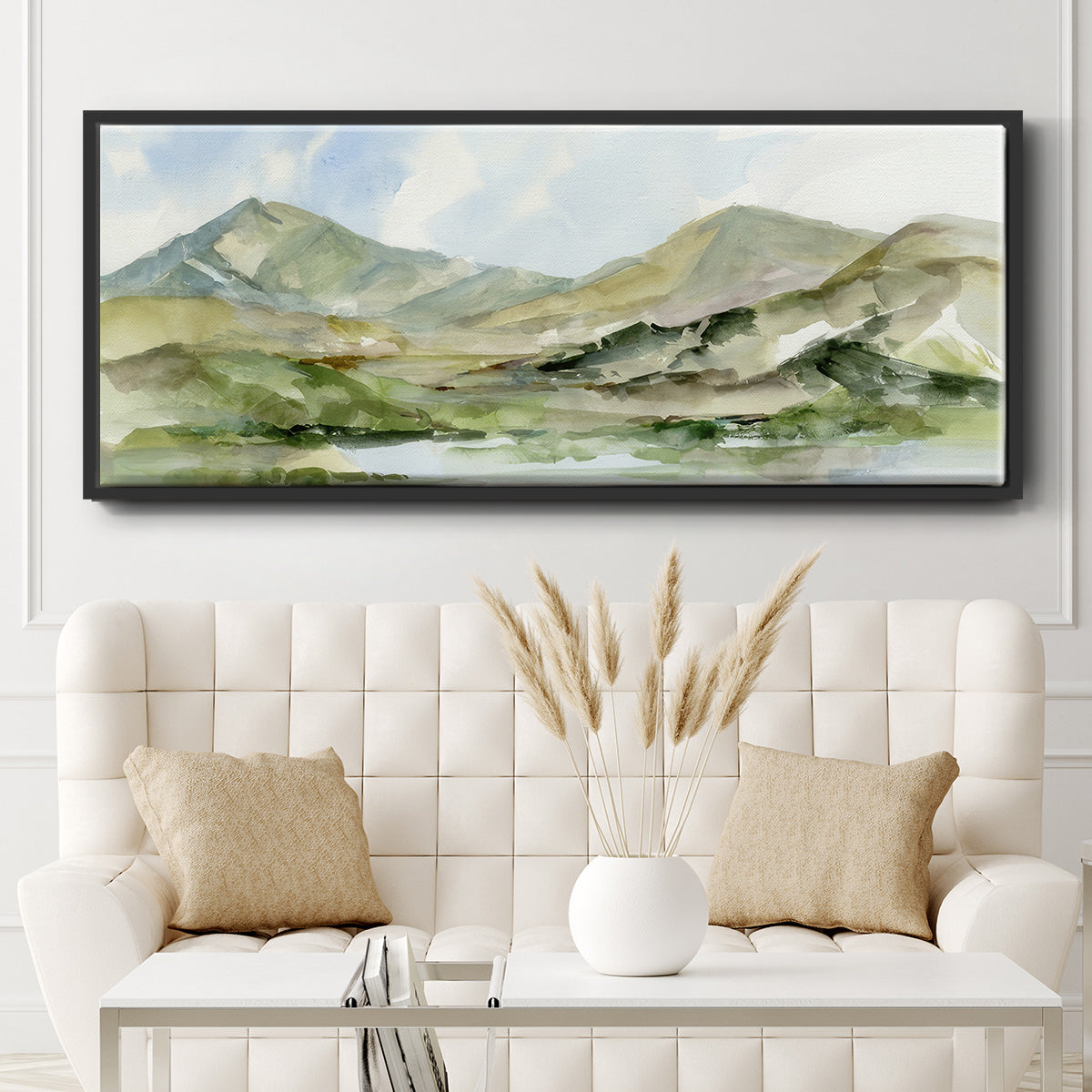 Serene Mountains II - Floater Framed Canvas Print