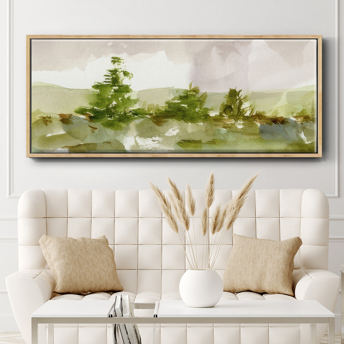 Morning Retreat I - Floater Framed Canvas Print