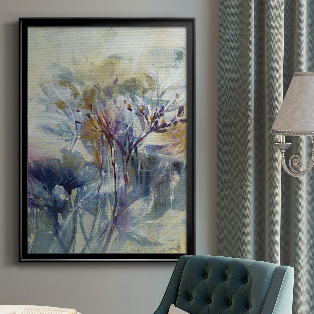 Meadow Saffron II - Modern Framed Canvas Print