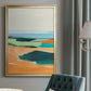 Aqua and Orange II - Modern Framed Canvas Print