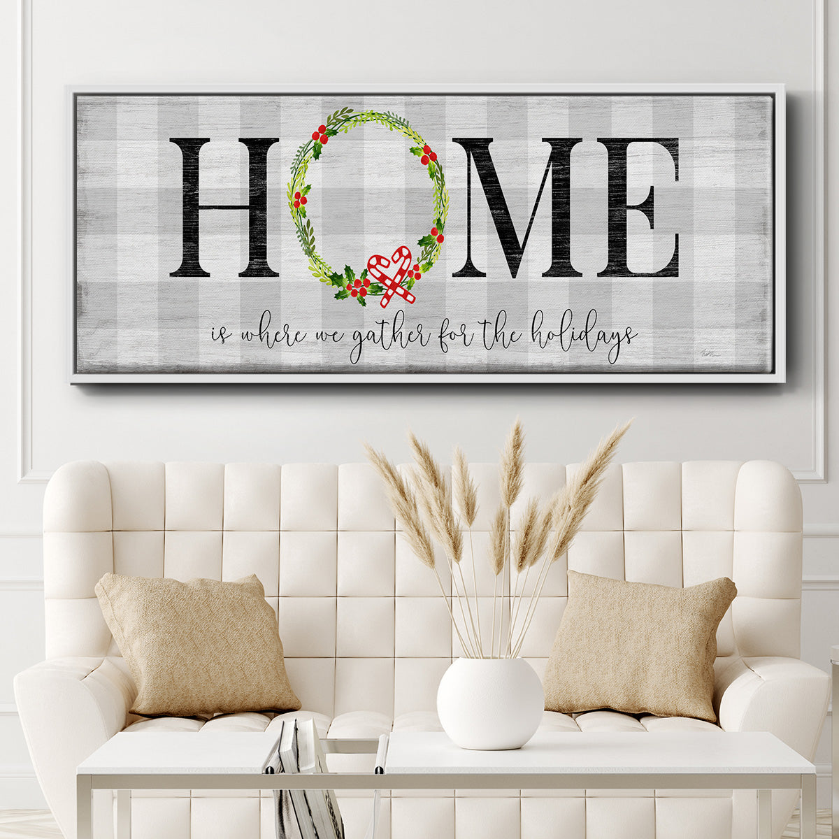 Gather for the Holidays - Floater Framed Canvas Print