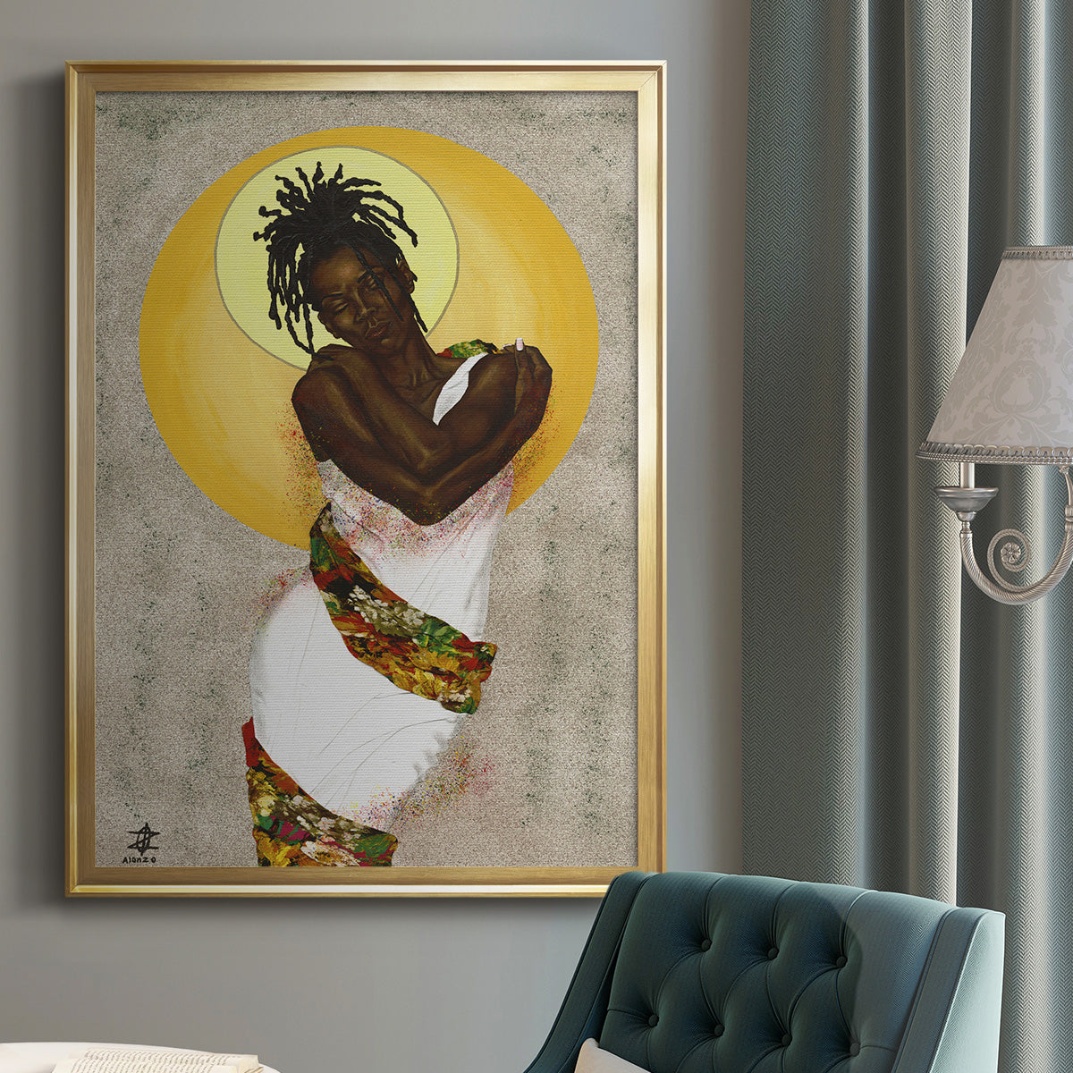 Her Love - Modern Framed Canvas Print