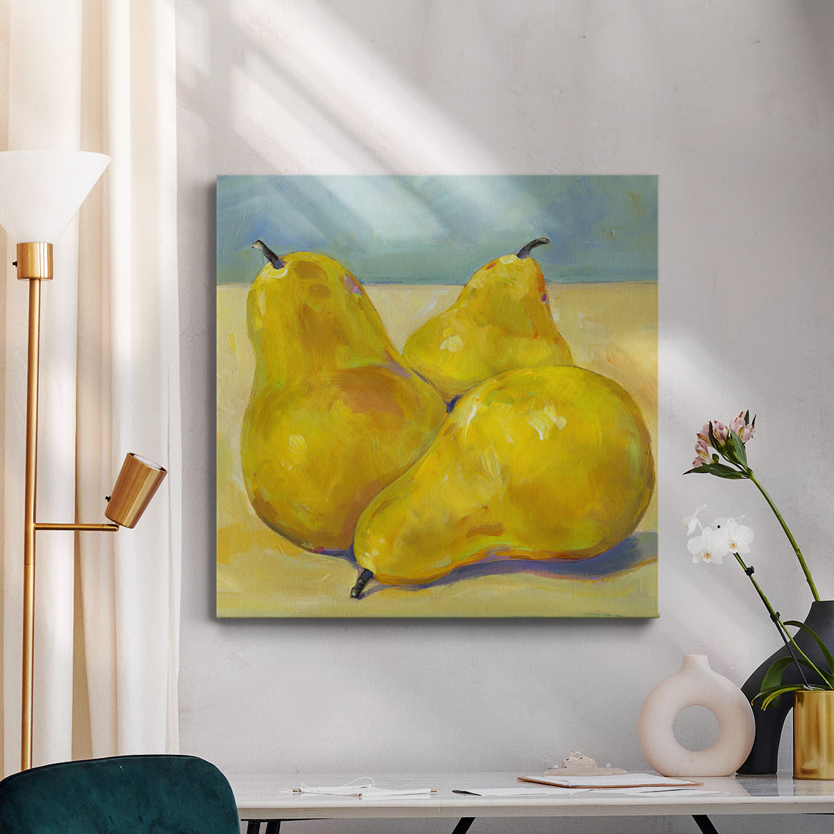 Tres Pears-Premium Gallery Wrapped Canvas - Ready to Hang