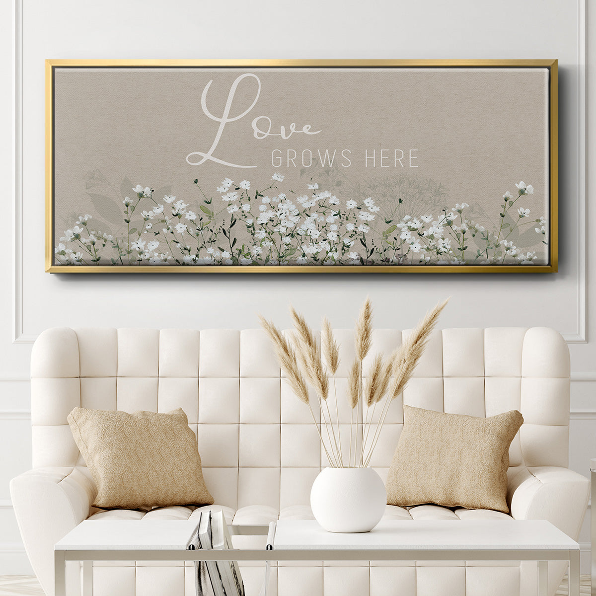 Bouquet of Love - Floater Framed Canvas Print