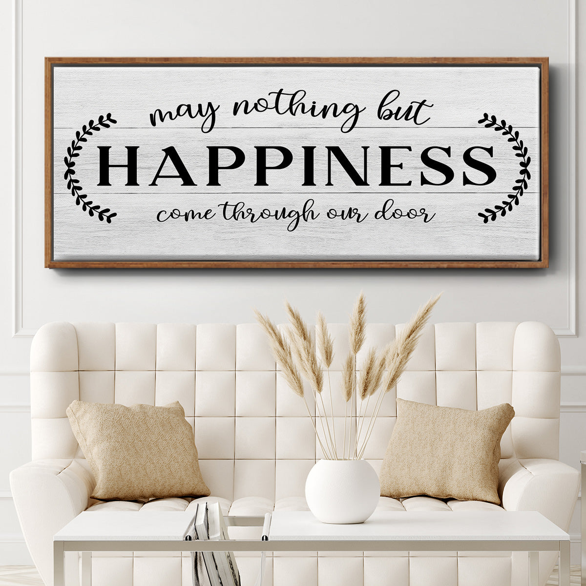 Through Our Door - Floater Framed Canvas Print