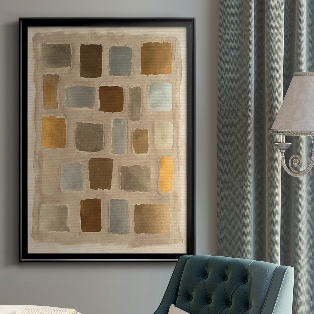 Sand Shaped II - Modern Framed Canvas Print