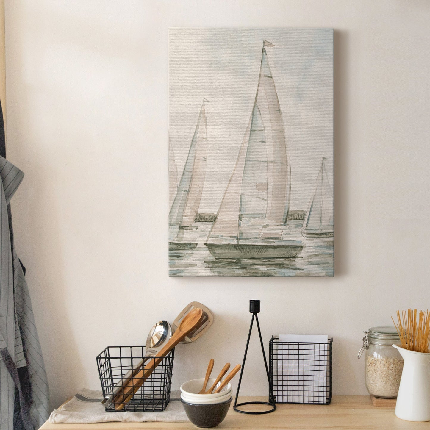 Sail Scribble I Premium Gallery Wrapped Canvas - Ready to Hang